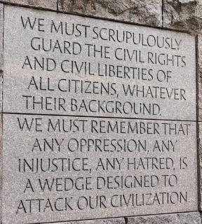 FDR quote on guarding civil rights and liberties