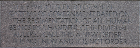 FDR quote on false new orders