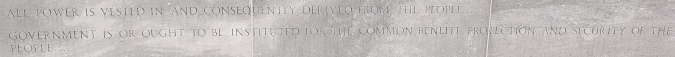 All power is vested in, and consequently derived from, the people.