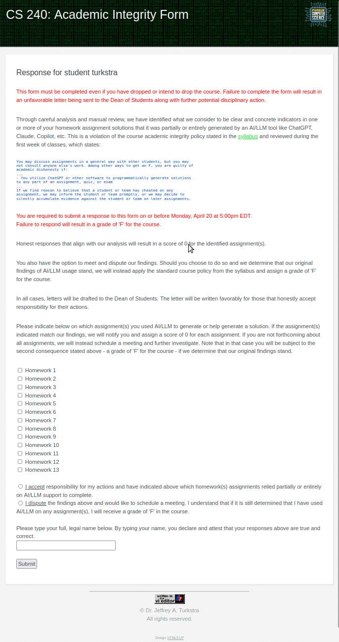 AI Report Form
